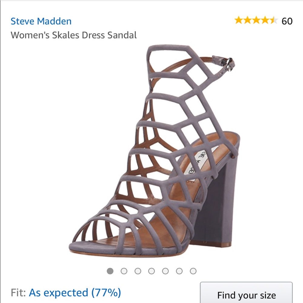 Gray Steve Madden cage sandal size 10 like new